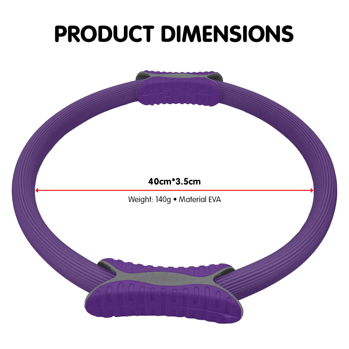 Powertrain Pilates Ring Band Yoga Home Workout Exercise Band Purple - Sports & Fitness > Exercise Gym & Fitness >