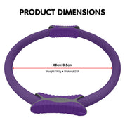 Powertrain Pilates Ring Band Yoga Home Workout Exercise Band Purple - Sports & Fitness > Exercise Gym & Fitness >