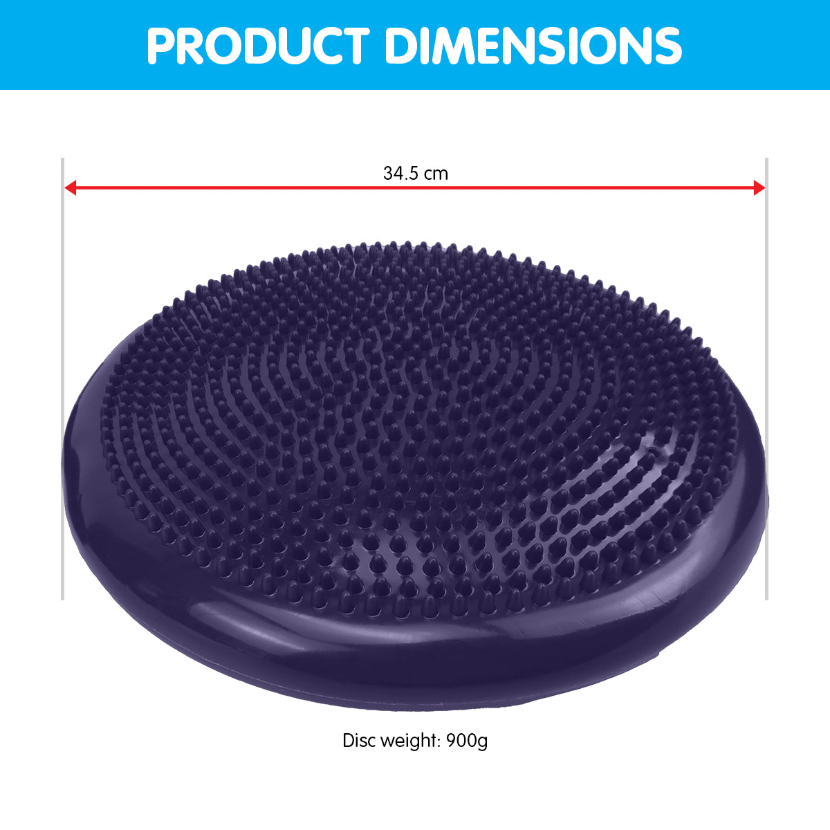 Powertrain Yoga Stability Disc w/ Pump Home Gym Pilate Balance Trainer - Purple - Furniture > Bar Stools & Chairs >