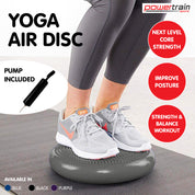 Powertrain Yoga Stability Disc Home Gym Pilates Balance Trainer - Grey - Sports & Fitness > Exercise Gym & Fitness >