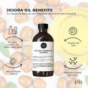 100ml Organic Jojoba Oil - Golden Pure Cold Pressed Seed For Hair Skin Nails - Health & Beauty > Skincare > Facial