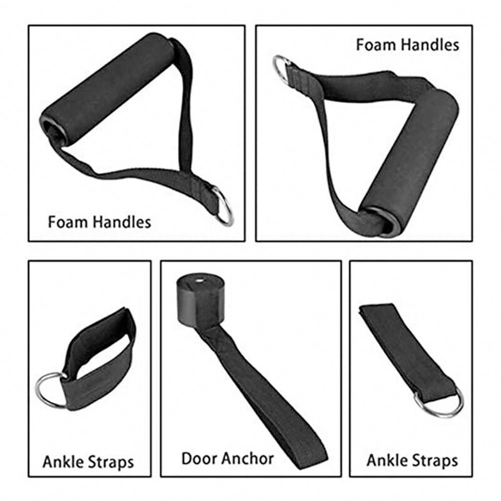 11Pcs/Set Pull Rope Belt Elastic Home Gym Fitness Exercise Resistance Band - Sports & Fitness > Exercise Gym & Fitness