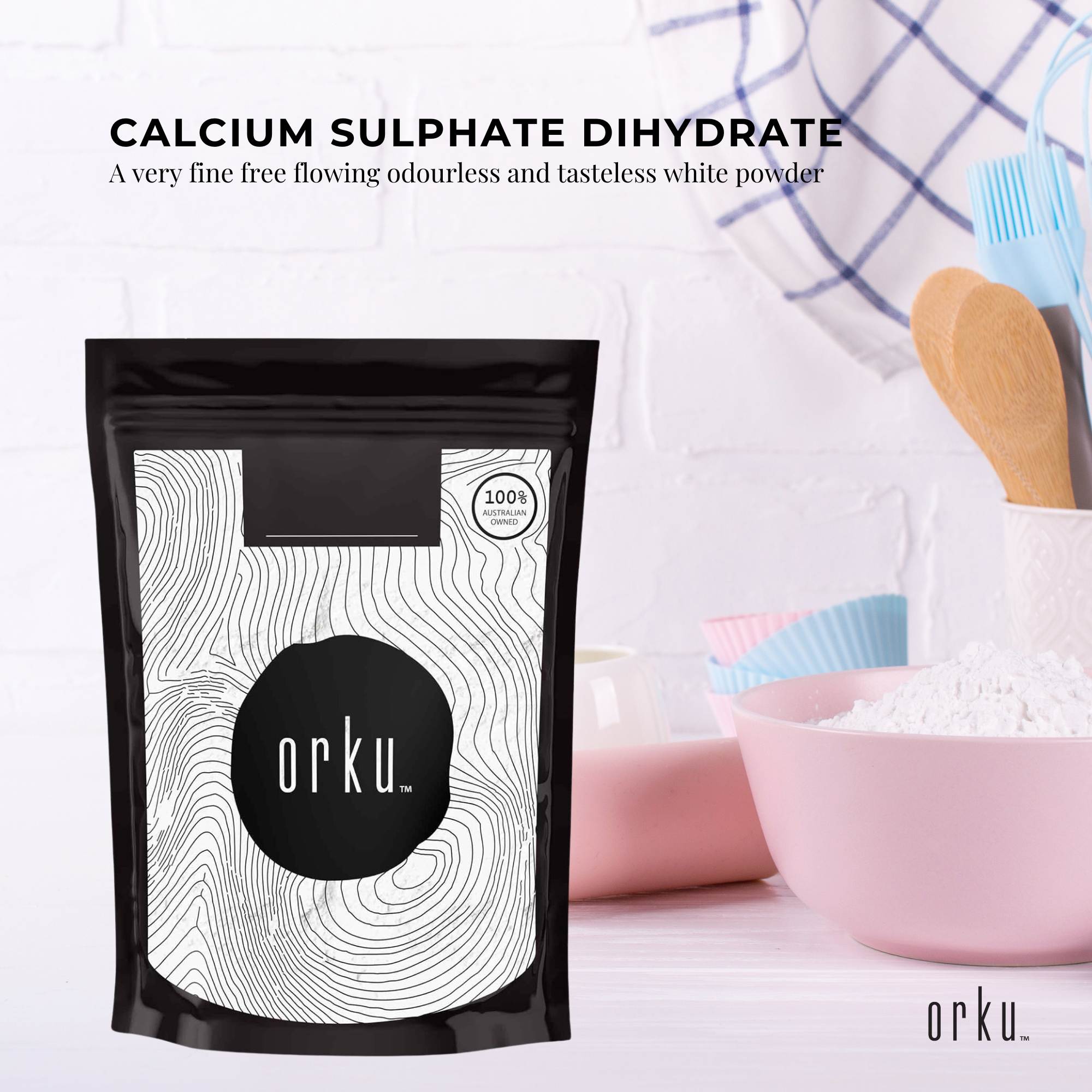 1Kg Calcium Sulphate Gypsum Powder - Food Grade Hydrous Sulfate - Commercial > Commercial Others > Distilling & Brewing