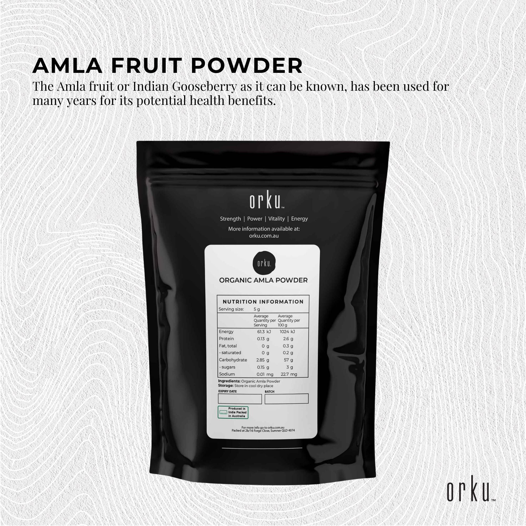 1Kg Organic Amla Powder Indian Gooseberry Emblica Officinalis Fruit Supplement - Health & Beauty > Nutrition &