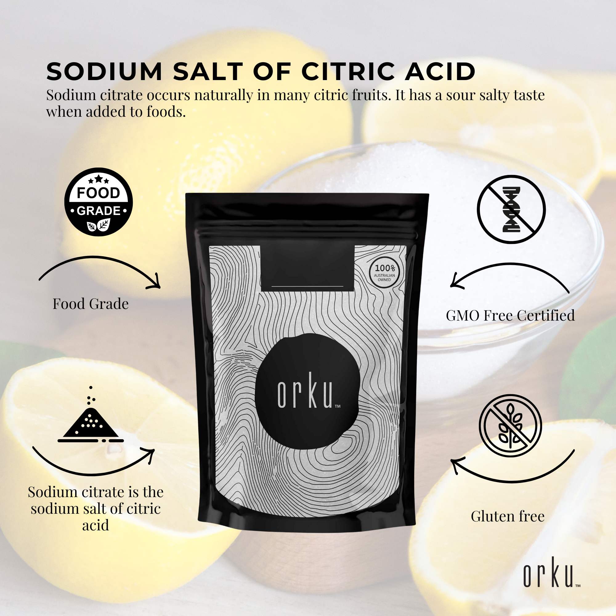 1Kg Sodium Citrate Powder - Trisodium Food Grade Salt Acid Preservative - Health & Beauty > Nutrition & Supplements >