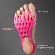 Premium 2 Pairs Blue Toe Separator and Foot Stretching Band - Arch Support, Bunion Corrector, and Foot Massage Tool
