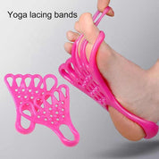 Premium 2 Pairs Blue Toe Separator and Foot Stretching Band - Arch Support, Bunion Corrector, and Foot Massage Tool