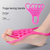 Premium 2 Pairs Blue Toe Separator and Foot Stretching Band - Arch Support, Bunion Corrector, and Foot Massage Tool