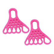 Premium 2 Pairs Pink Toe Separator and Foot Stretching Band - Arch Support, Bunion Corrector, and Foot Massage Tool