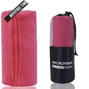 Premium 2-Piece Cherry Red Quick-Dry Microfiber Sports Towel with Travel Case - Compact & Absorbent for Gym, Swimming & Camping