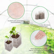 Premium 200 pcs Grow Bags Seedling Grow Bags (14 X 16Cm + 10 X 12Cm)
