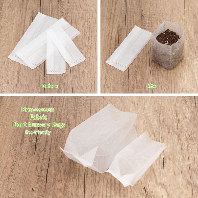 Premium 200 pcs Grow Bags Seedling Grow Bags (14 X 16Cm + 10 X 12Cm)