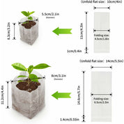 Premium 200 pcs Grow Bags Seedling Grow Bags (14 X 16Cm + 10 X 12Cm)