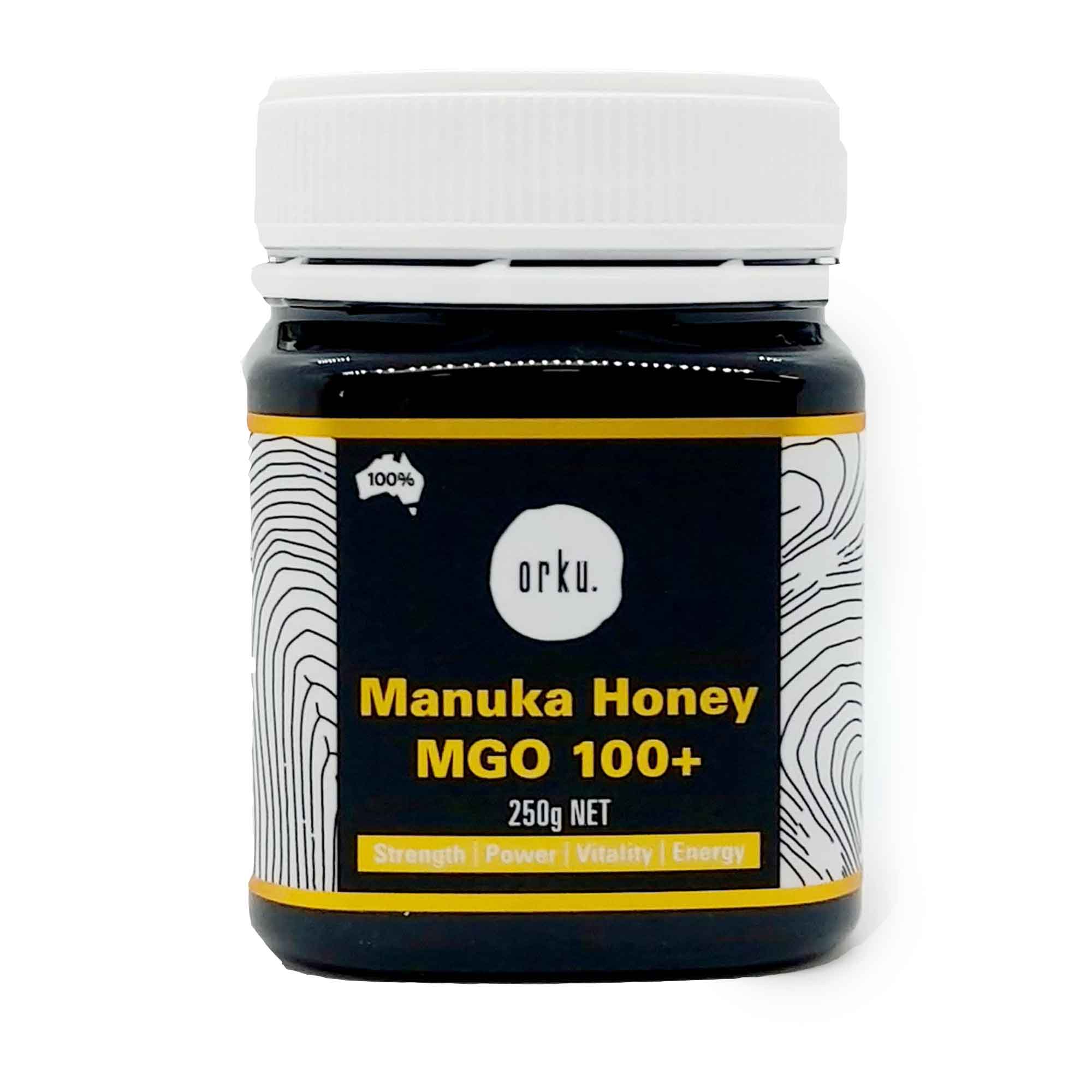 250g MGO 100+ Australian Manuka Honey - 100% Raw Natural Pure Jelly Bush - Food & Beverage > Pantry > Condiments &