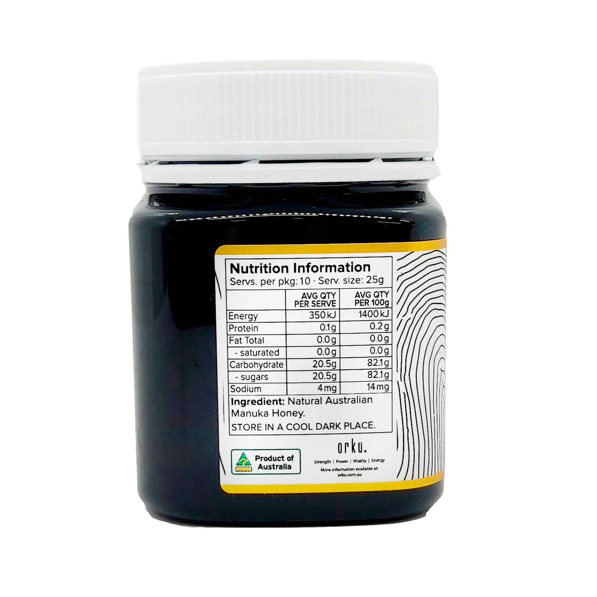 250g MGO 900+ Australian Manuka Honey - 100% Raw Natural Pure Jelly Bush - Food & Beverage > Pantry > Condiments &