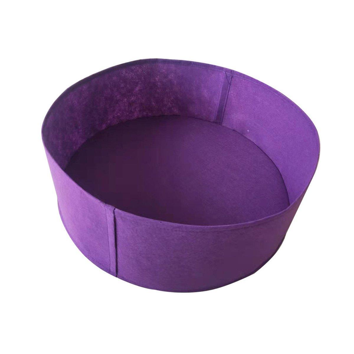 Premium 5x Felt Planting Bag Round Vegetable Garden Flower Seedling Grow Bags for Plants - Black-90*30cm