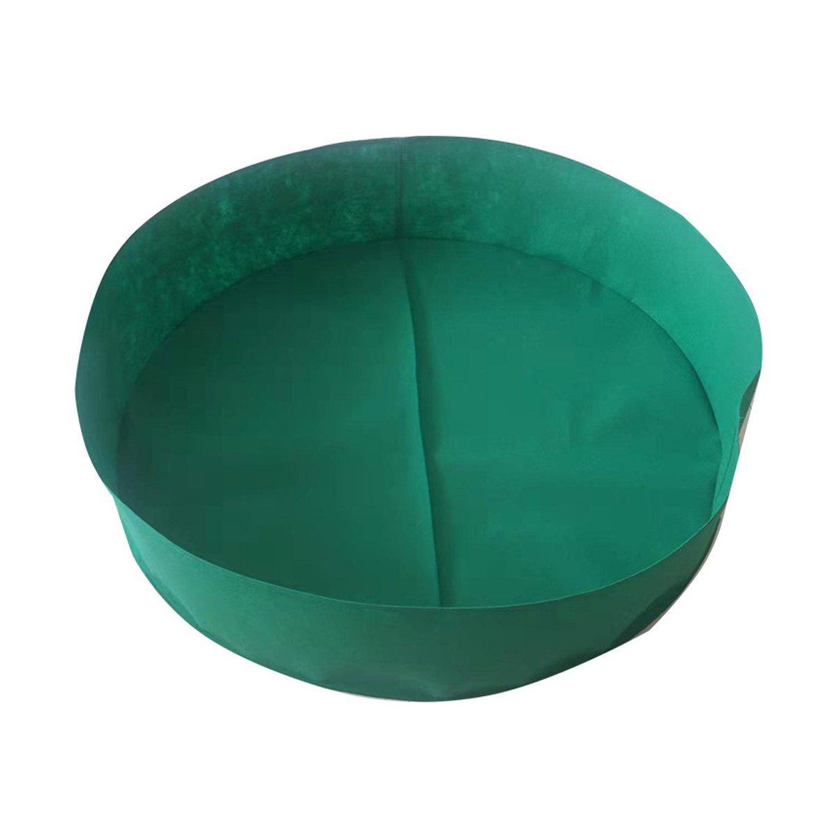 Premium 5x Felt Planting Bag Round Vegetable Garden Flower Seedling Grow Bags for Plants - Green-70*30cm