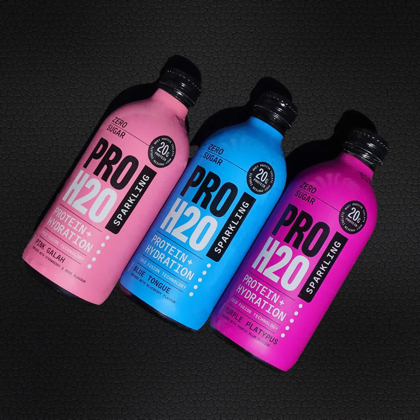 Premium 6x PRO H20 Sparkling 20g Protein Hydration Drink Zero Sugar Hydrate Mix Pack