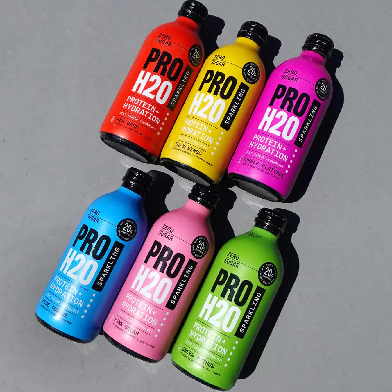 Premium 6x PRO H20 Sparkling 20g Protein Hydration Drink Zero Sugar Hydrate Mix Pack