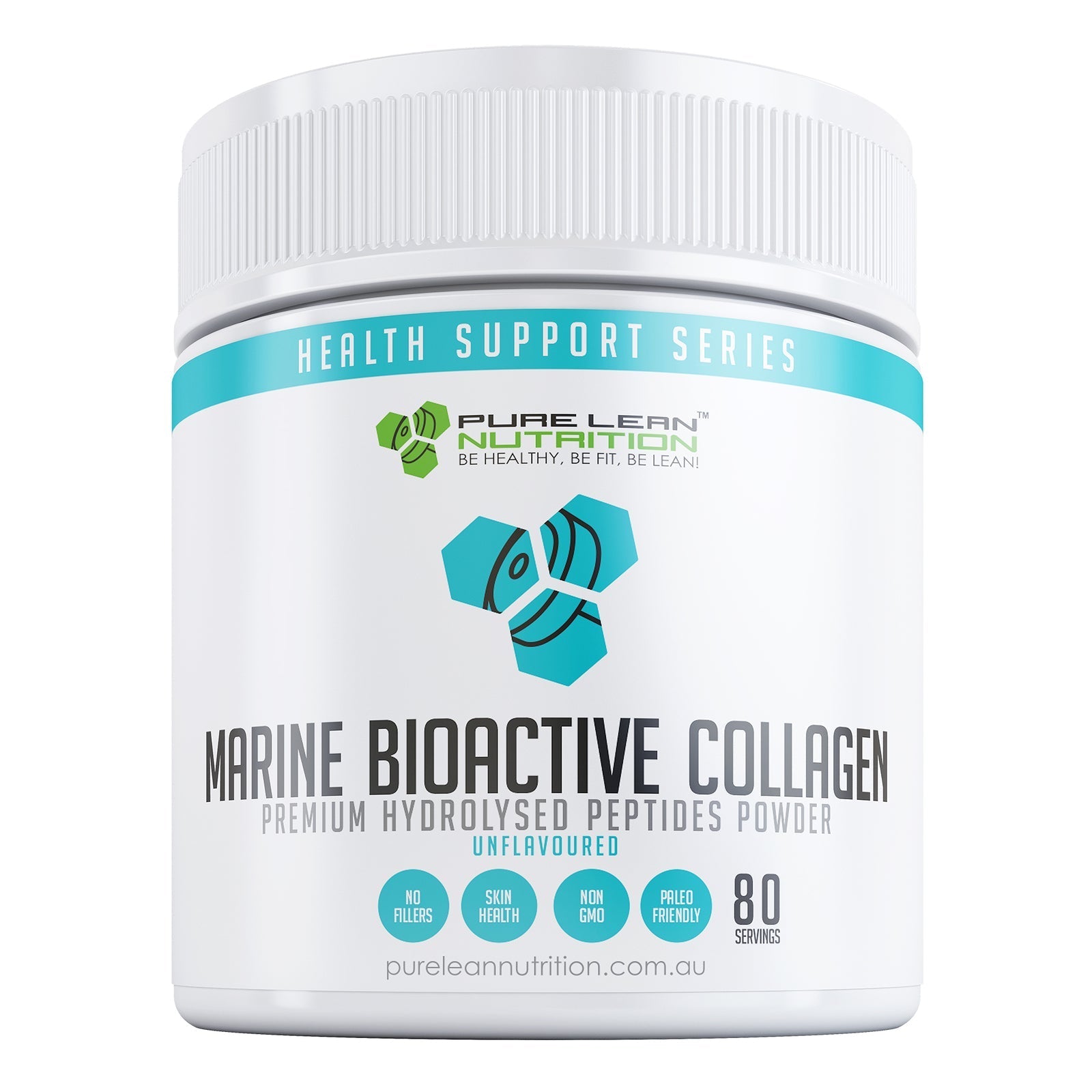 80 Servings Marine Collagen Bioactive Peptides Powder Beauty Glow for Skin Nails - Health & Beauty > Nutrition &