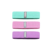 Premium Aolikes Set 3 Resistance Booty Bands Hip Circle Loop Bands Workout Exercise - Set of 3 (Pink,Grey,Black) with Bag