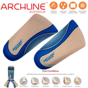 Premium ARCHLINE 3/4 Slim Orthotics Plantar Fasciitis Insoles Balance Support Relief - EUR 38