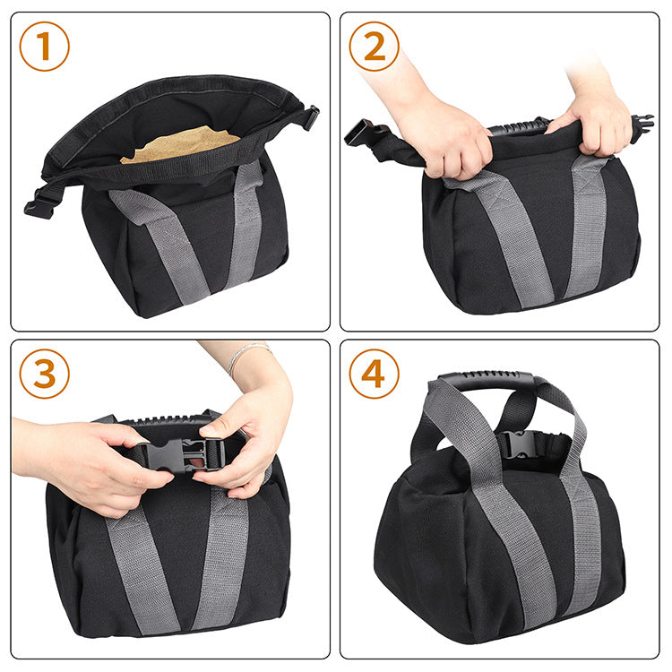 Premium Black Portable Fitness Kettlebell Sandbag