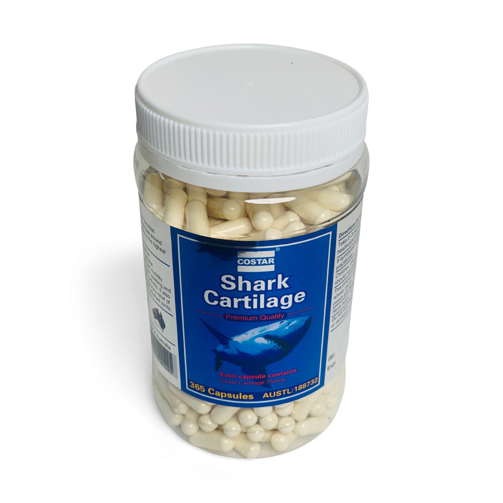 Premium Costar Shark Cartilage 750mg 365 Capsules - Joint Support Supplement