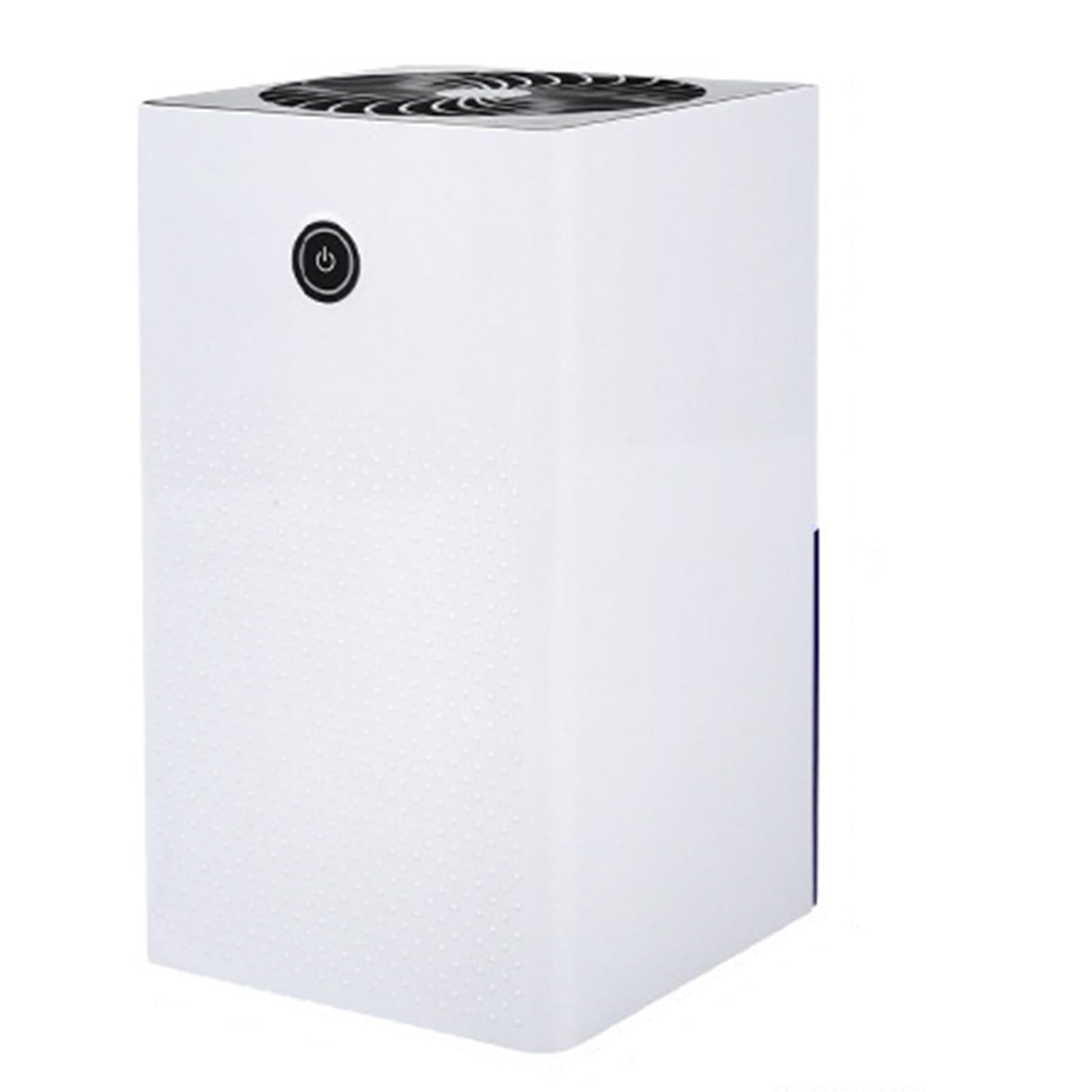 Premium Dehumidifier - has a transparent 1-liter water tank, is quiet in use, and has an automatic shut-off function. It is suitable for indoor spaces such as basements, bathrooms, campers, and wardrobes.