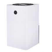 Premium Dehumidifier - has a transparent 1-liter water tank, is quiet in use, and has an automatic shut-off function. It is suitable for indoor spaces such as basements, bathrooms, campers, and wardrobes.