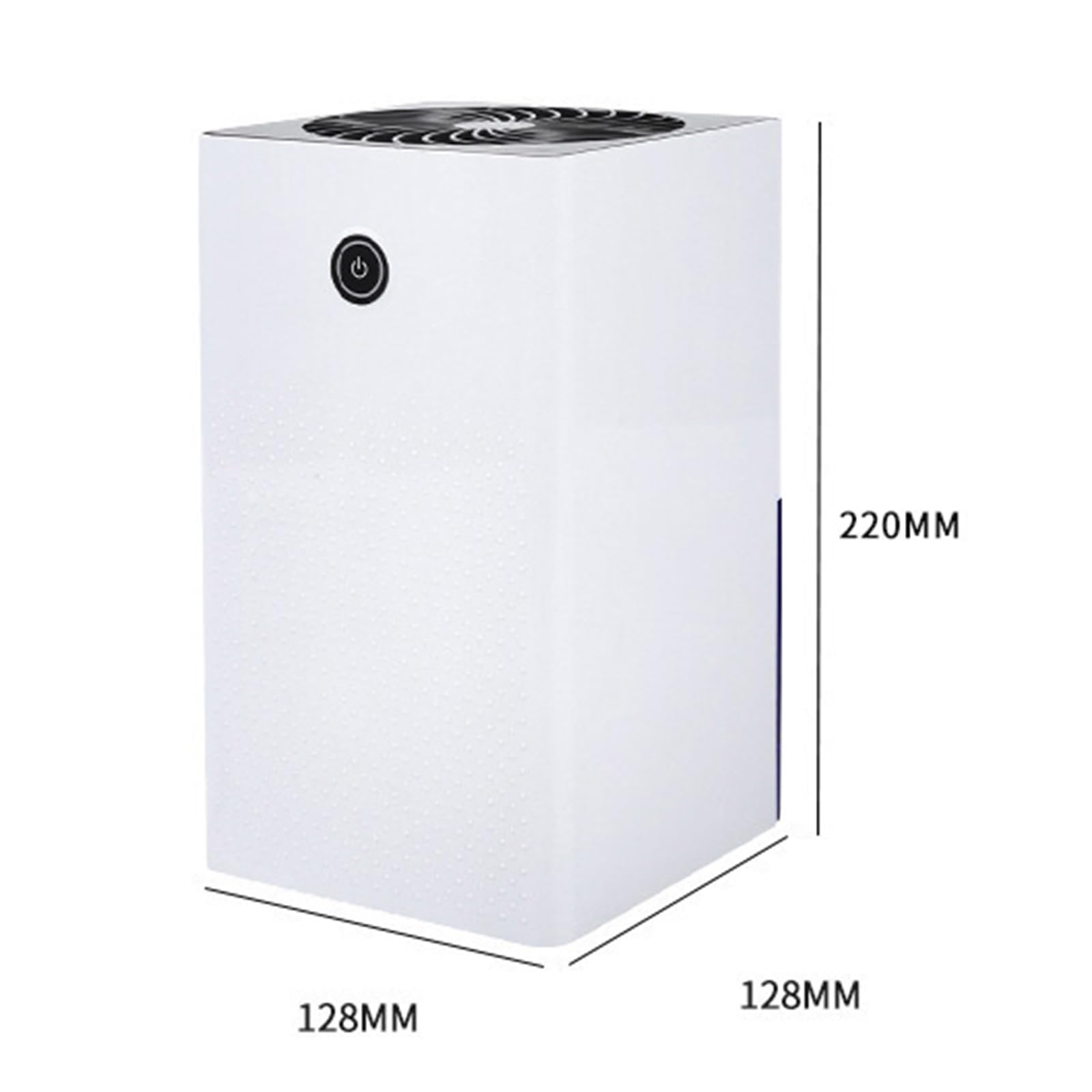 Premium Dehumidifier - has a transparent 1-liter water tank, is quiet in use, and has an automatic shut-off function. It is suitable for indoor spaces such as basements, bathrooms, campers, and wardrobes.