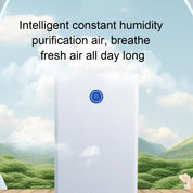 Premium Dehumidifier - has a transparent 1-liter water tank, is quiet in use, and has an automatic shut-off function. It is suitable for indoor spaces such as basements, bathrooms, campers, and wardrobes.