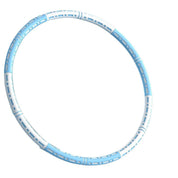 Premium Detachable Weighted Hula Hoop Fitness Equipment for Home Exercise Use - White Purple
