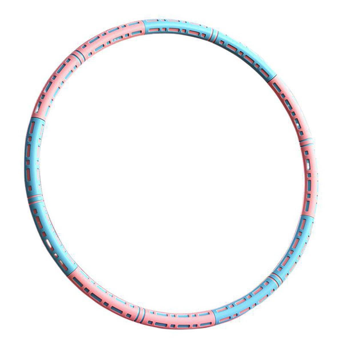 Premium Detachable Weighted Hula Hoop Fitness Equipment for Home Exercise Use - White Purple