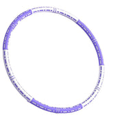 Premium Detachable Weighted Hula Hoop Fitness Equipment for Home Exercise Use - White Purple