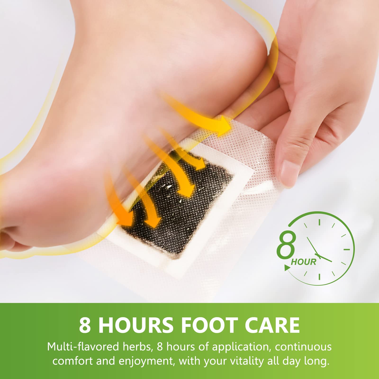20PCS Natural Bamboo Vinegar & Ginger Powder Foot Pads | Detox Improve Sleep & Boost Metabolism - Health & Beauty >