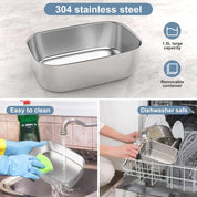 Premium Electric Heated Lunch Box for Men/Women Home 80W Portable Food Warmer with 110V-250V Stainless Steel Leakproof Container for Work Travel Jobsite Camping Christmas White Elephant Gifts