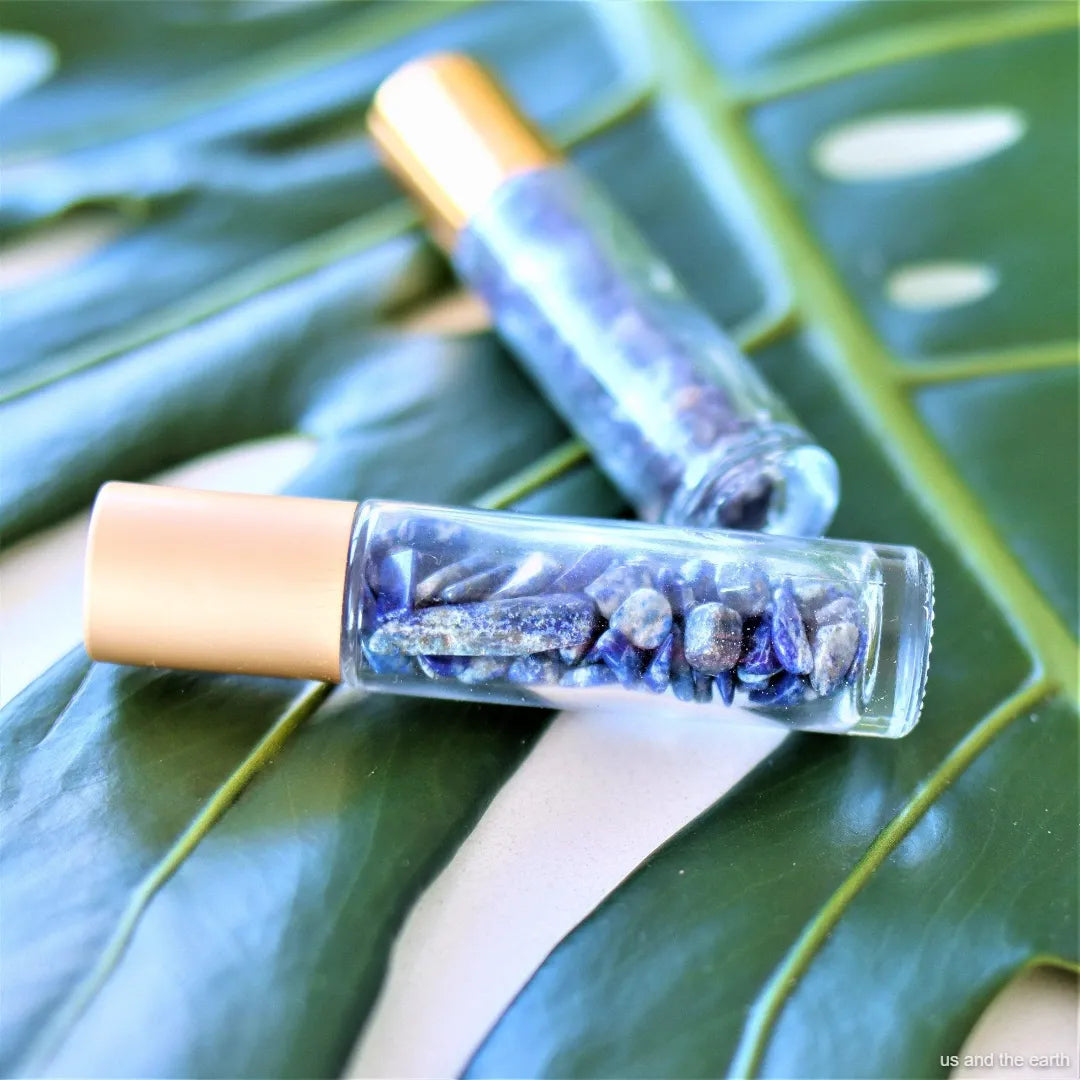 Essential Oil Crystal Gemstone Roller Bottle - Health & Beauty > Massage & Relaxation > Massage Oils