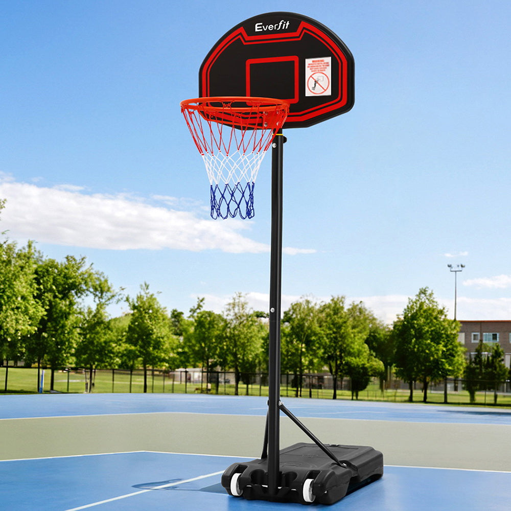 Premium Everfit 2.1M Basketball Hoop Stand System Adjustable Portable Pro Kids Black