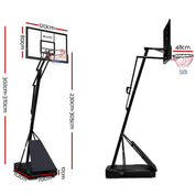 Premium Everfit 3.05M Basketball Hoop Stand System Adjustable Height Portable Black Pro