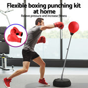 Premium Everfit Adult Punching Bag Stand 150cm Adjustable Freestanding with Gloves and Pump