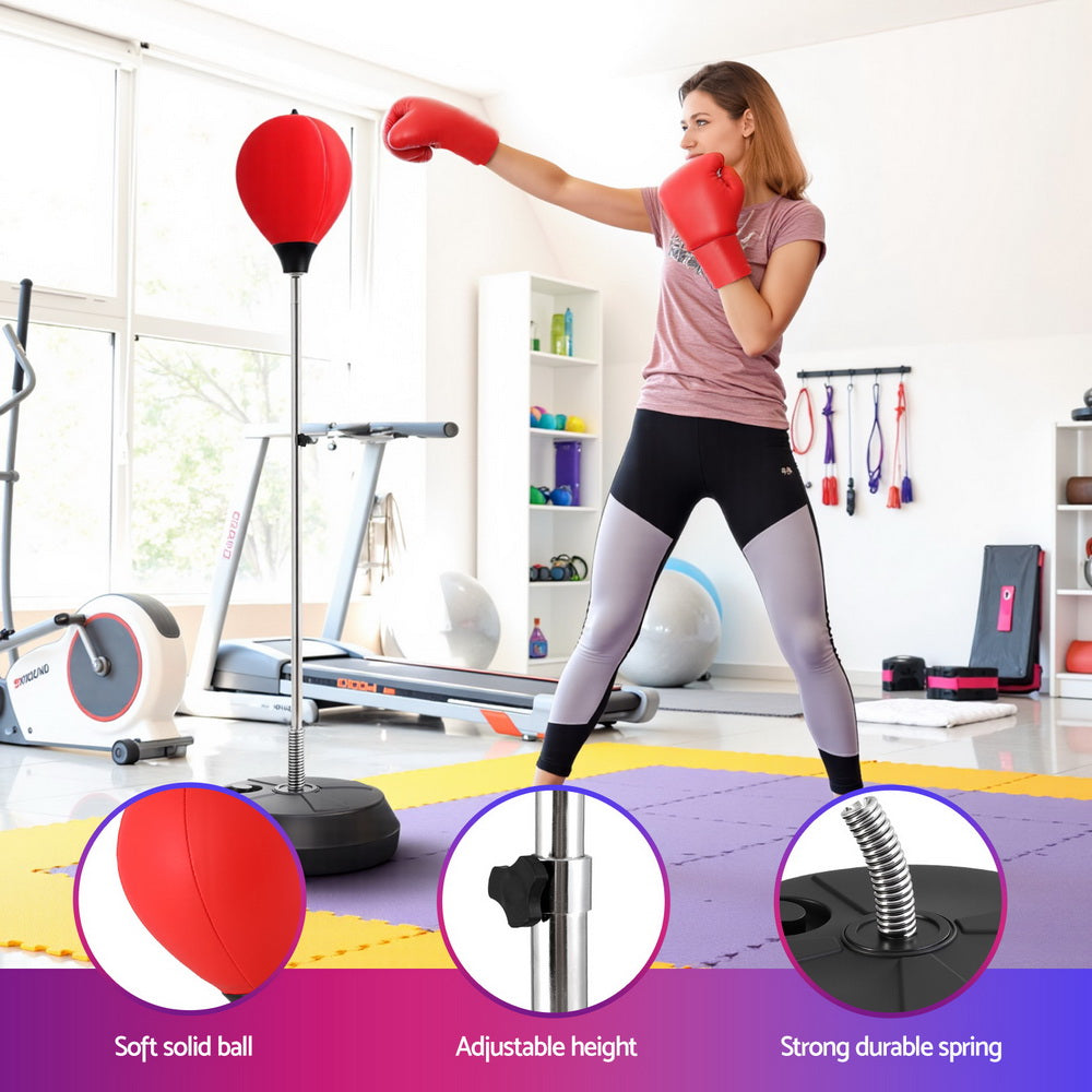 Premium Everfit Adult Punching Bag Stand 150cm Adjustable Freestanding with Gloves and Pump