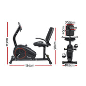 Premium Everfit Exercise Bike Magnetic Recumbent Indoor Cycling Home Gym Cardio 8 Level