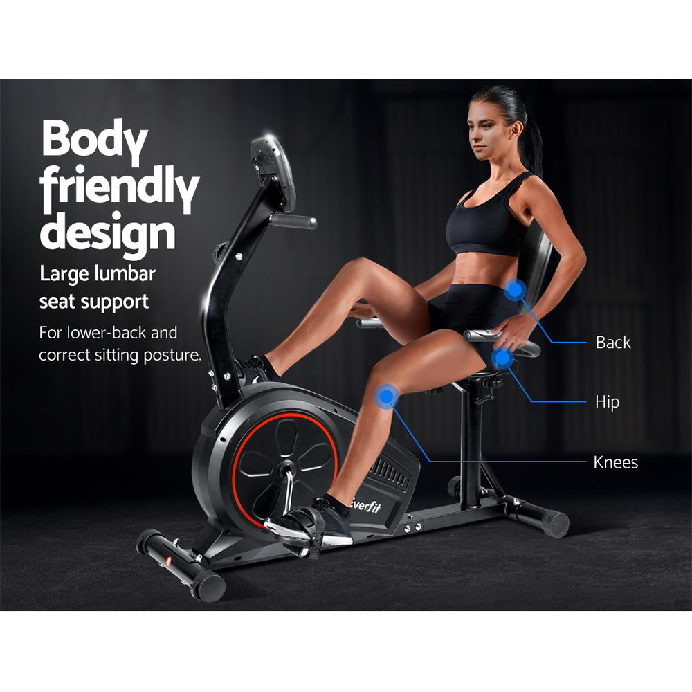Premium Everfit Exercise Bike Magnetic Recumbent Indoor Cycling Home Gym Cardio 8 Level