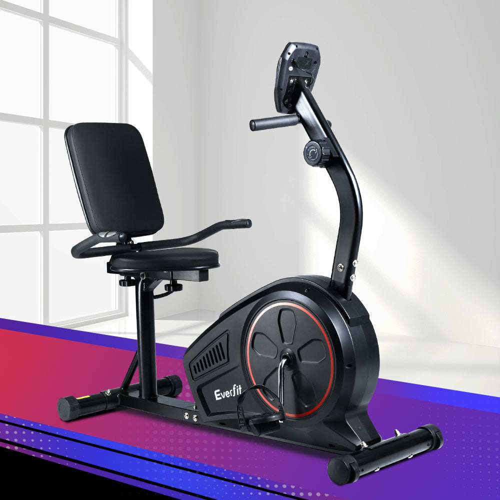 Premium Everfit Exercise Bike Magnetic Recumbent Indoor Cycling Home Gym Cardio 8 Level