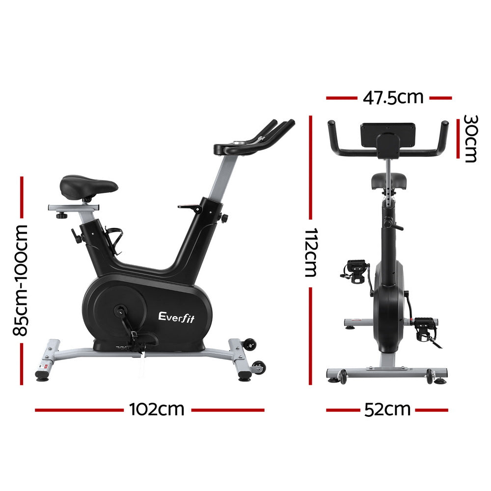 Premium Everfit Exercise Bike Spin Bike Electromagnetic Smart Home Fitness 24-Level Resistance 120kg Bluetooth