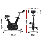 Premium Everfit Exercise Bike Spin Bike Electromagnetic Smart Home Fitness 24-Level Resistance 120kg Bluetooth