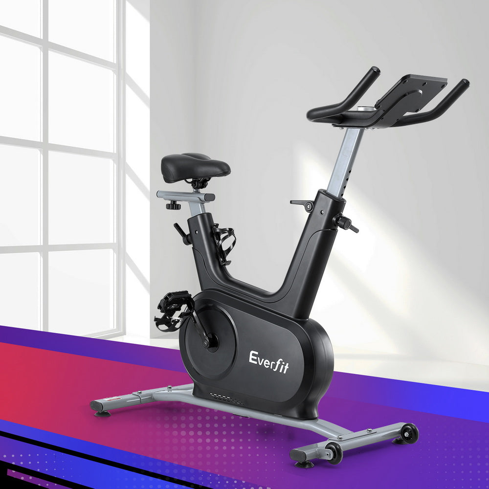 Premium Everfit Exercise Bike Spin Bike Electromagnetic Smart Home Fitness 24-Level Resistance 120kg Bluetooth