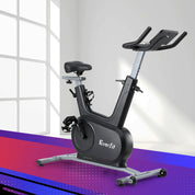 Premium Everfit Exercise Bike Spin Bike Electromagnetic Smart Home Fitness 24-Level Resistance 120kg Bluetooth