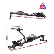 Premium Everfit Hydraulic Rowing Machine Rower 12 Levels Resistance Exercise Fitness Gym Cardio